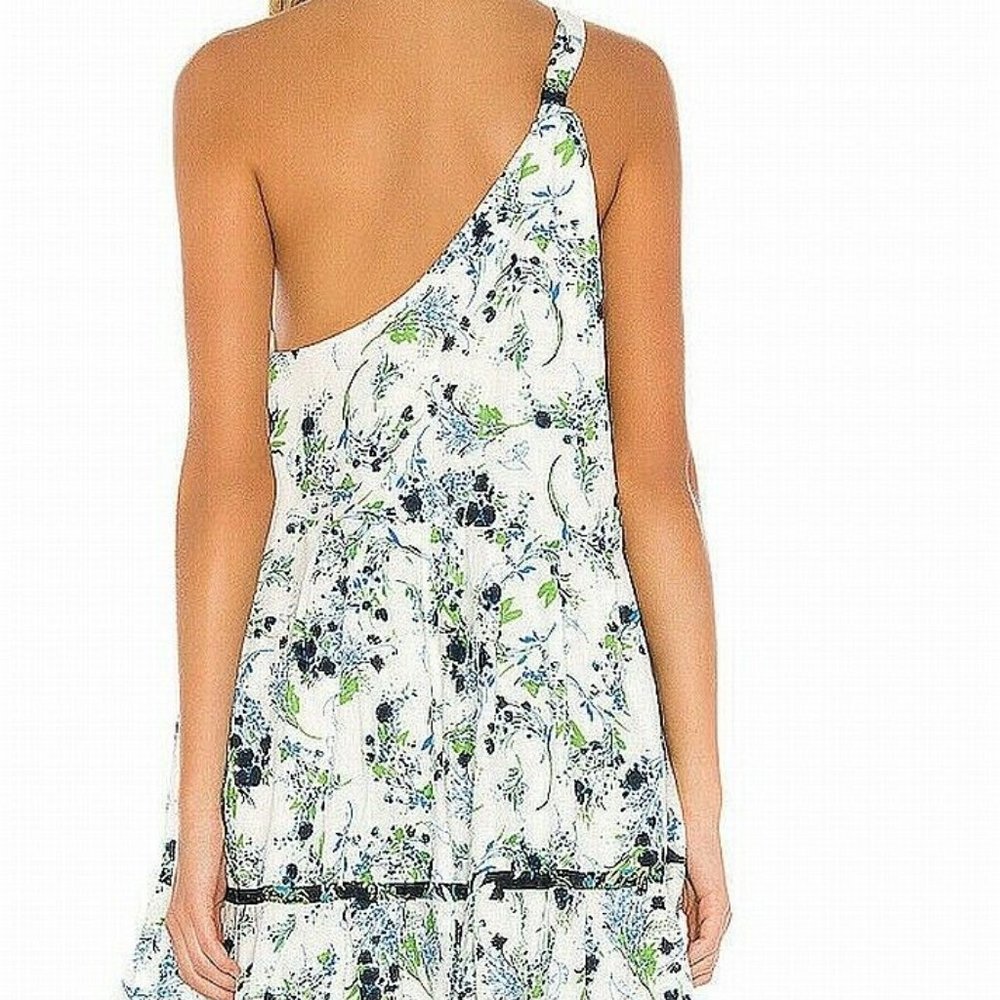 Free People Multi-Color Floral Design One Shoulder Spring/Summer Dress S… - Picture 4 of 4